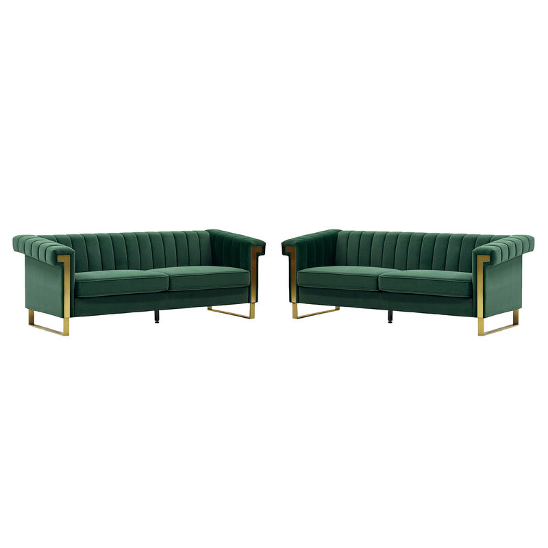 Satwud Luxury Velvet Sofa Set image number 0