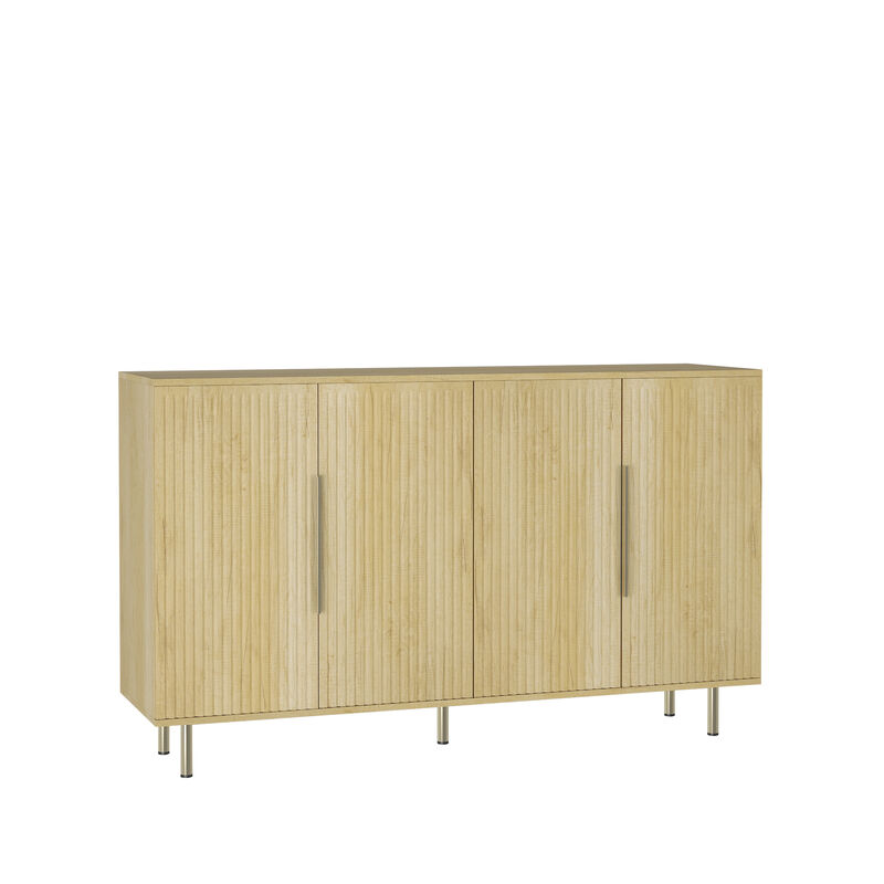 TATEUS Modern Sideboard Credenza with Adjustable Storage Shelves