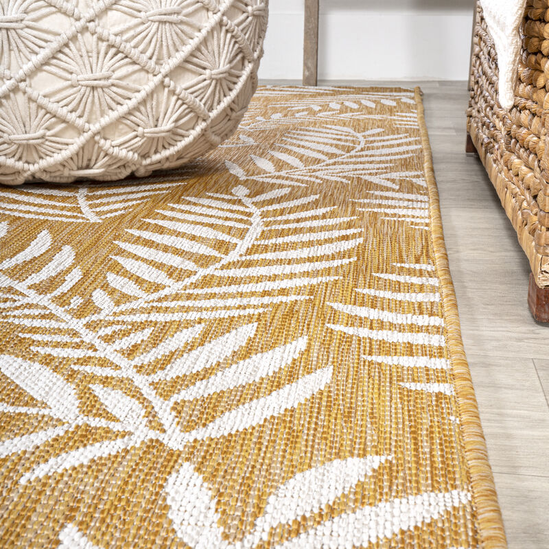 Nevis Palm Frond Square Indoor/Outdoor Area Rug