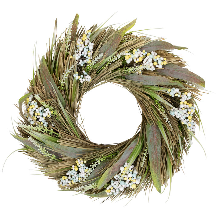 Artificial Mixed Foliage with Berries Spring Wreath - 12"