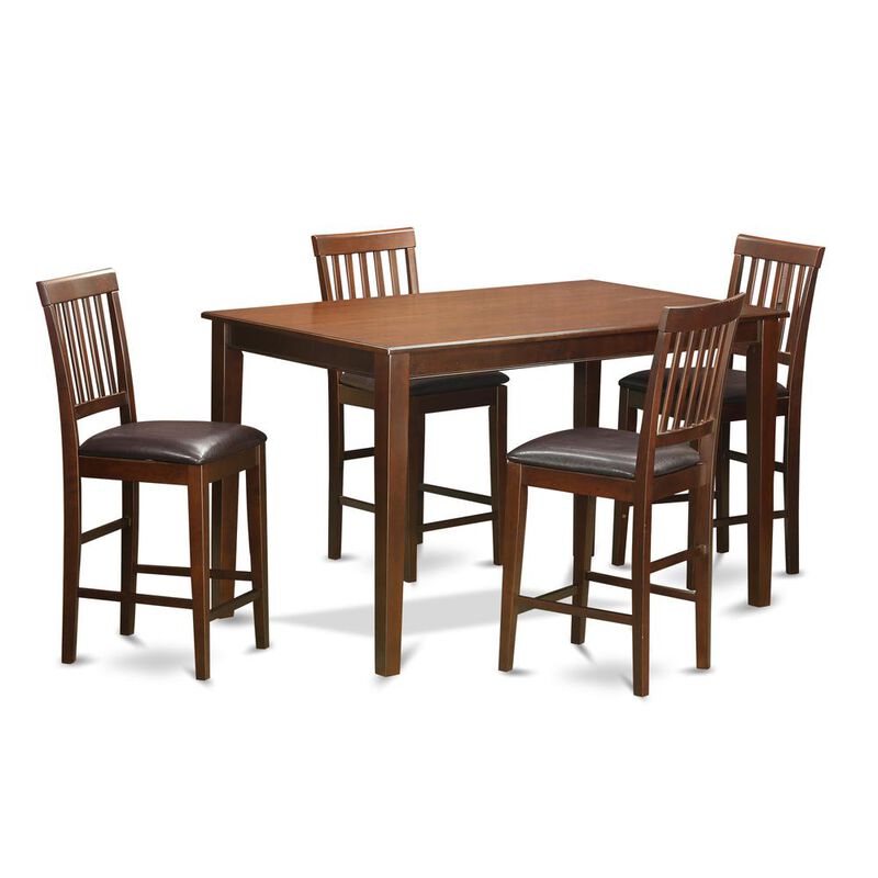 5 Pc Counter height Table set- pub Table and 4 bar stools.