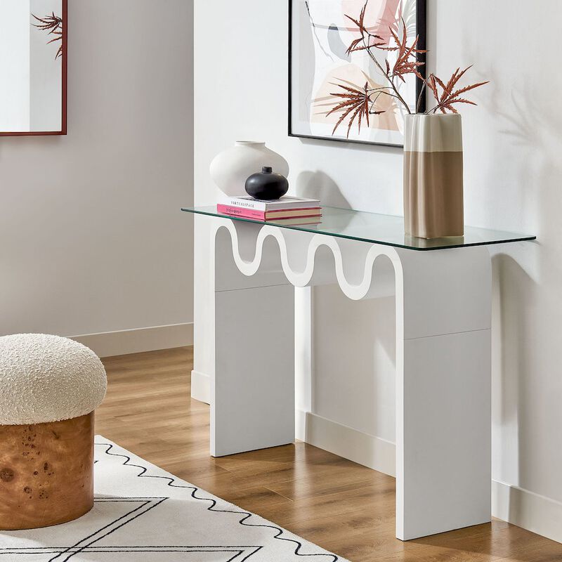 Ondine Glass Top 50" Console Table image number 7