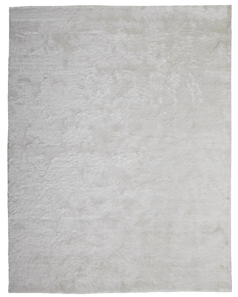 4 X 6 White Shag Tufted Handmade Area Rug image number 0
