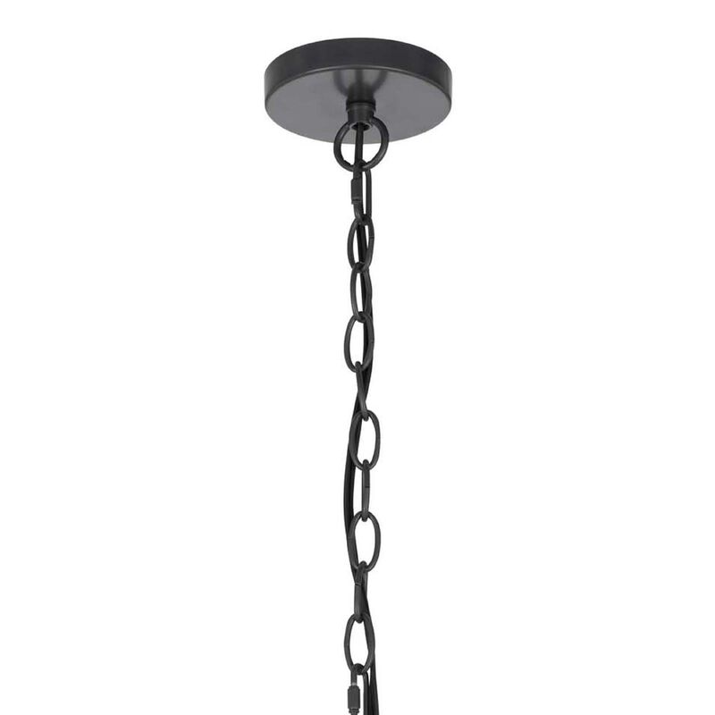 Lantern Accent Ceiling Pendant Light, Clear Glass Shade, 13 Inch Black image number 5