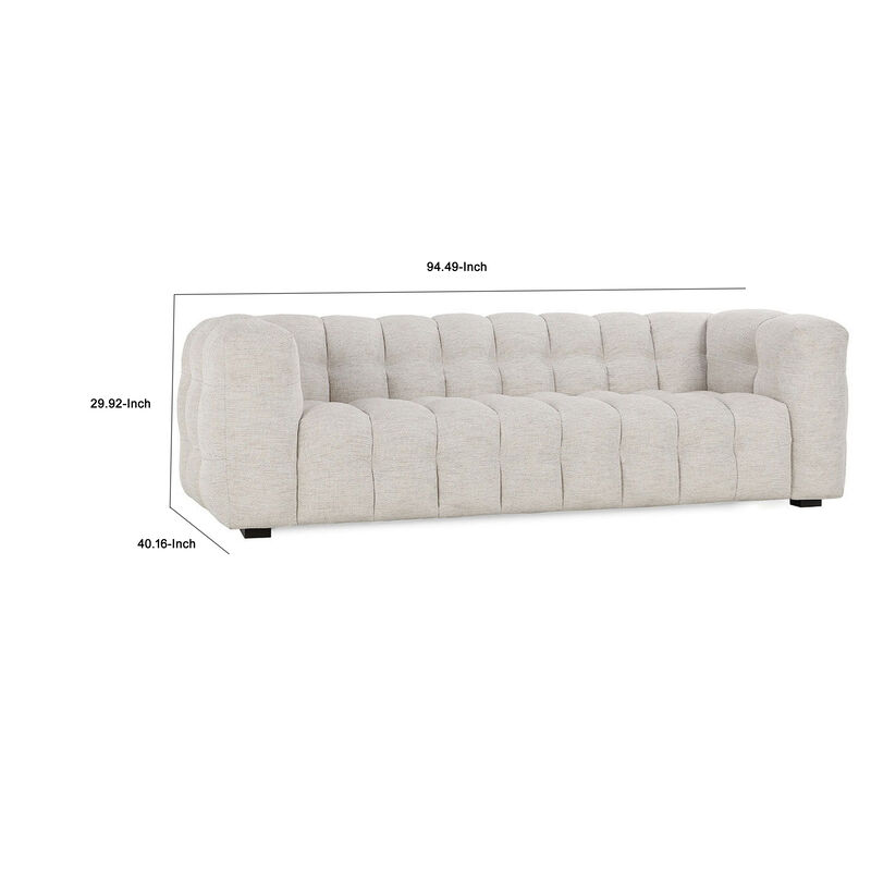 Gracious Wooden Full Bed With Trundle And SQU Tufted HB, White image number 4