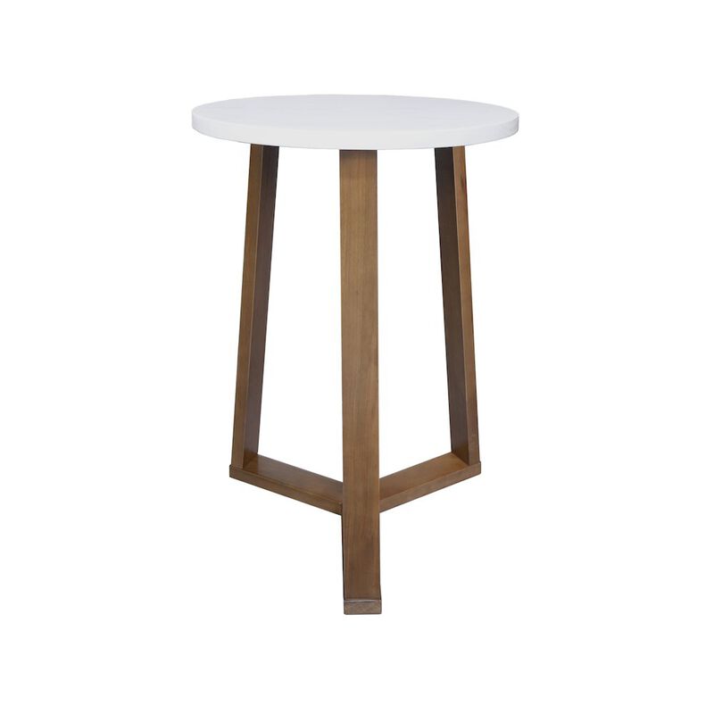 Aesthetic Tripod Round Side Table with Solid American Hardwood Legs, Walnut