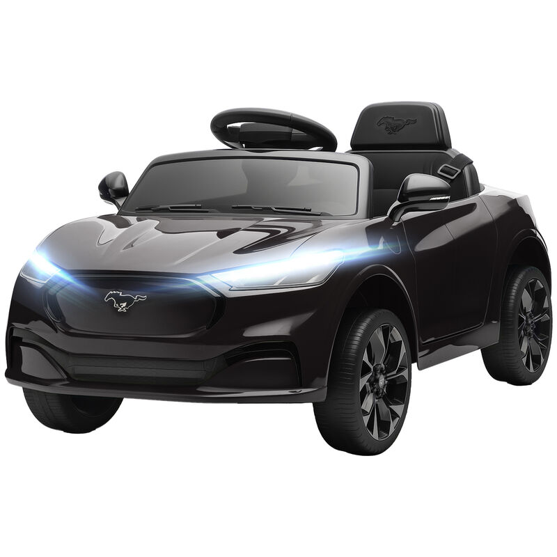 BreeBe 12V Kids Ride On Car, Licensed Ford Mustang Mach-E Electric Car with Remote Control, LED Light, Music image number 0