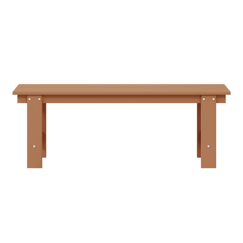 WestinTrends Outdoor HDPE 48" Modern Backless Patio Bench