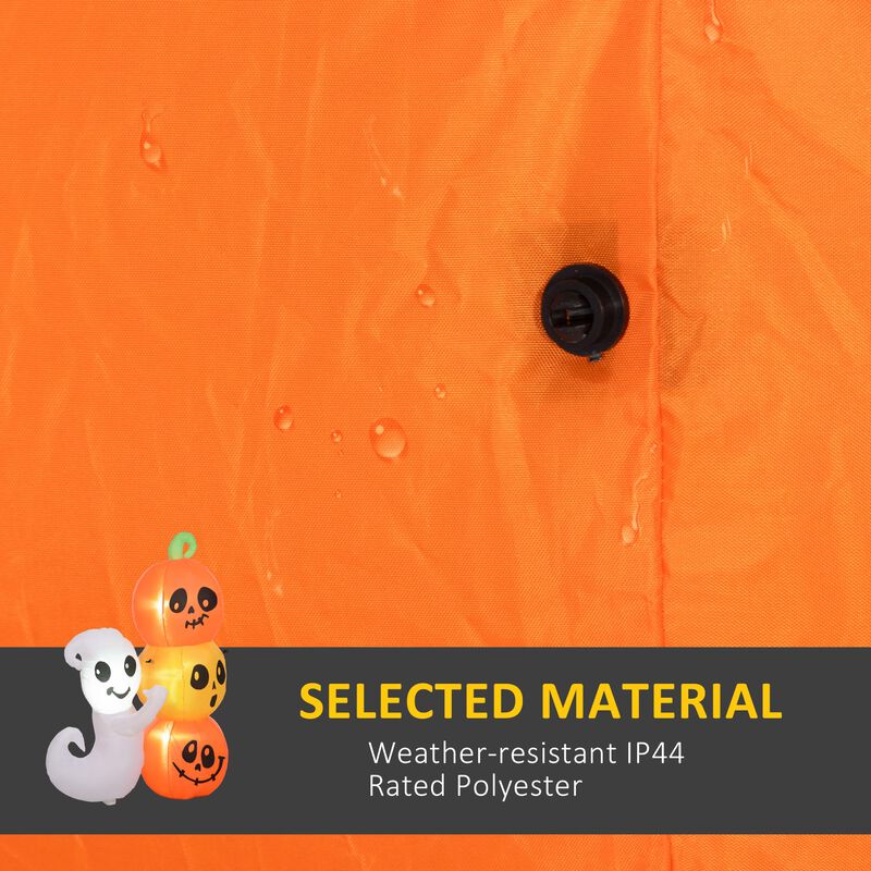 5ft Halloween Inflatable Ghost with Pumpkin Lighted Waterproof Outdoor Yard Decoration with LED Lights image number 6
