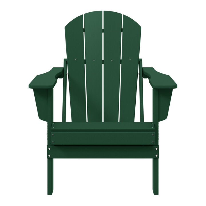 WestinTrends HDPE Outdoor Patio Folding Poly Adirondack Chair