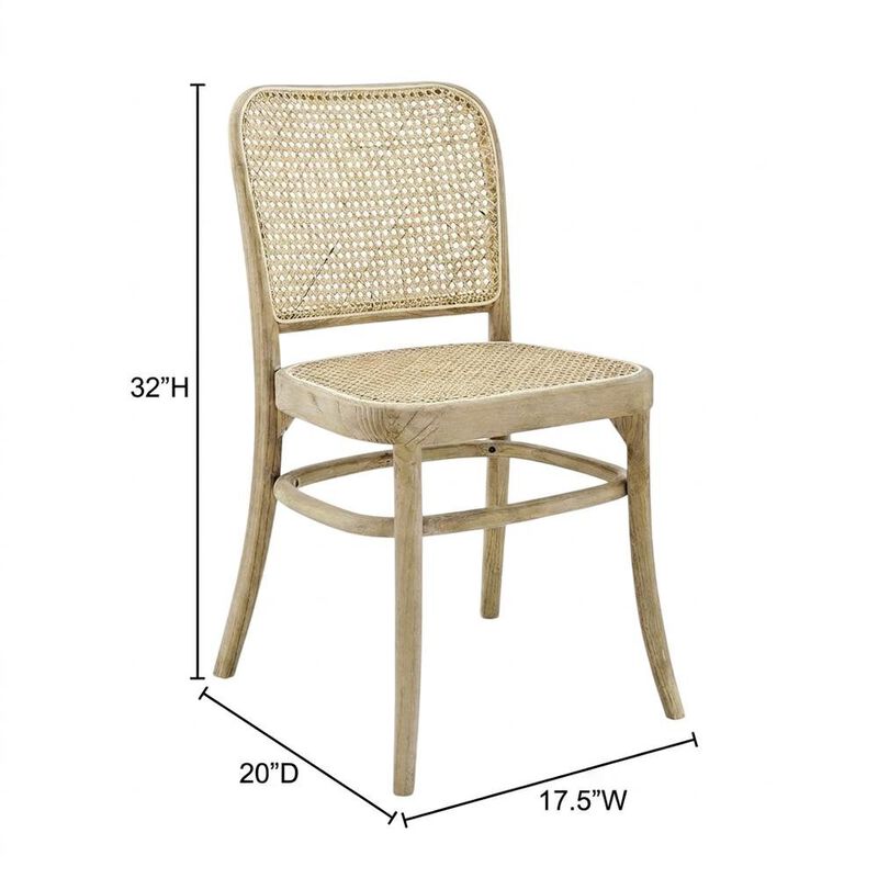 Wood Dining Side Chair with Ladder Back for Kitchen and Dining Room, Gray image number 2