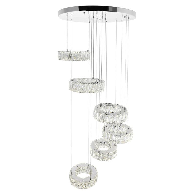 CWI Lighting Madeline LED Chandelier With Chrome Finish