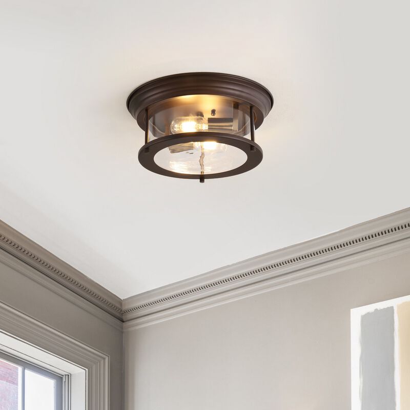 Lauren Metal/Glass LED Flush Mount