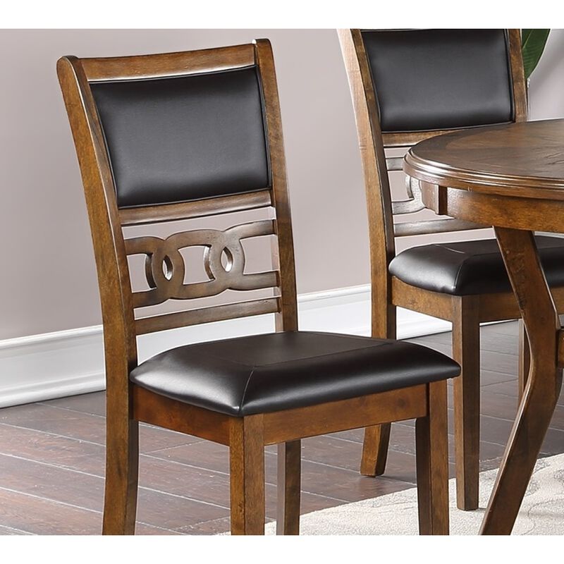 Streamdale Walnut Finish Dining Chairs Set of 2
