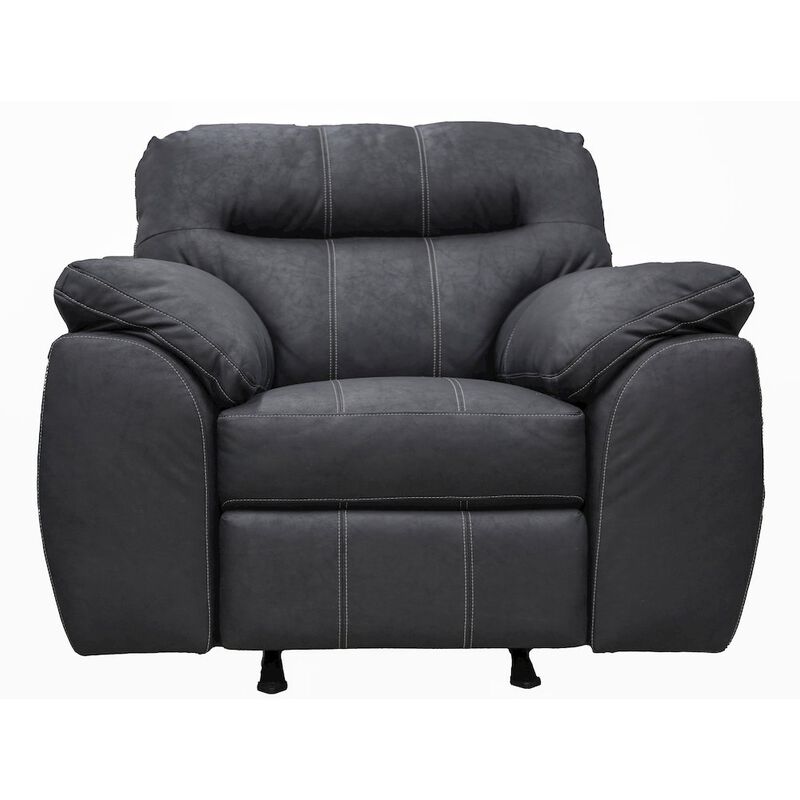 American Furniture Classics Rocker Recliner Chair in Black Faux Leather