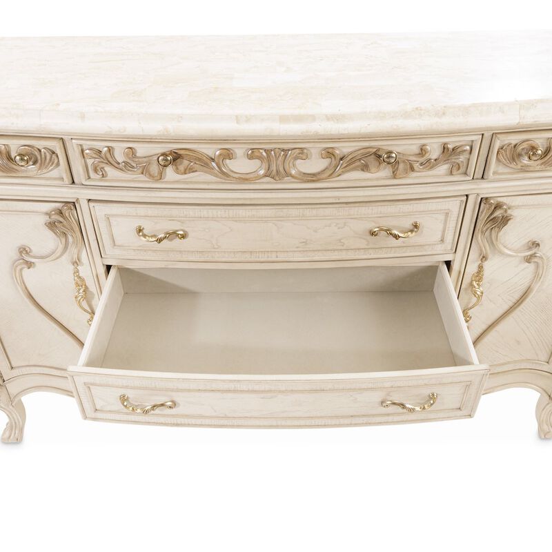 Michael Amini Platine de Royale Sideboard - Champagne