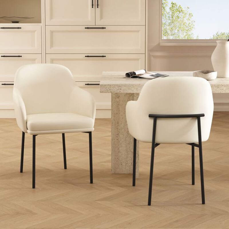 Loft White Armchair (Set of 2) image number 1