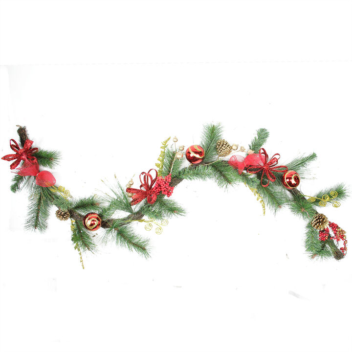 6' x 10" Pinecone Artificial Christmas Garland - Unlit