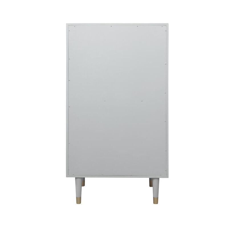 Linon Five Drawer Geo Texture Chest, Grey