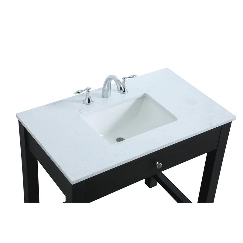 Elegant Kitchen and Bath 36 Inch ADA Compliant Bathroom Vanity In Black