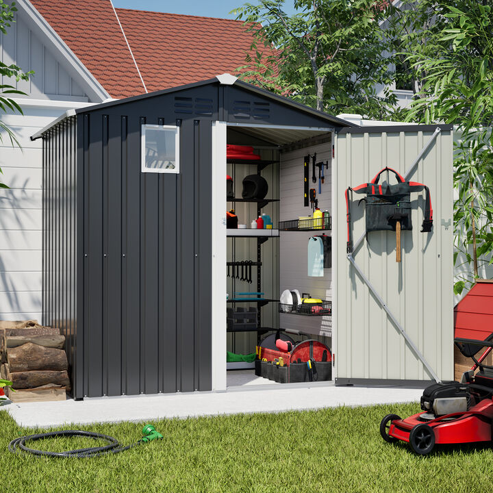 Metal Outdoor Storage Shed 6FT x 4FT