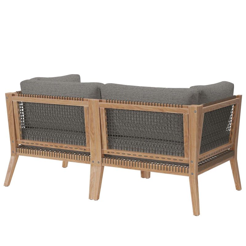 Modway Clearwater Love Seats, Loveseat, Gray Graphite image number 2