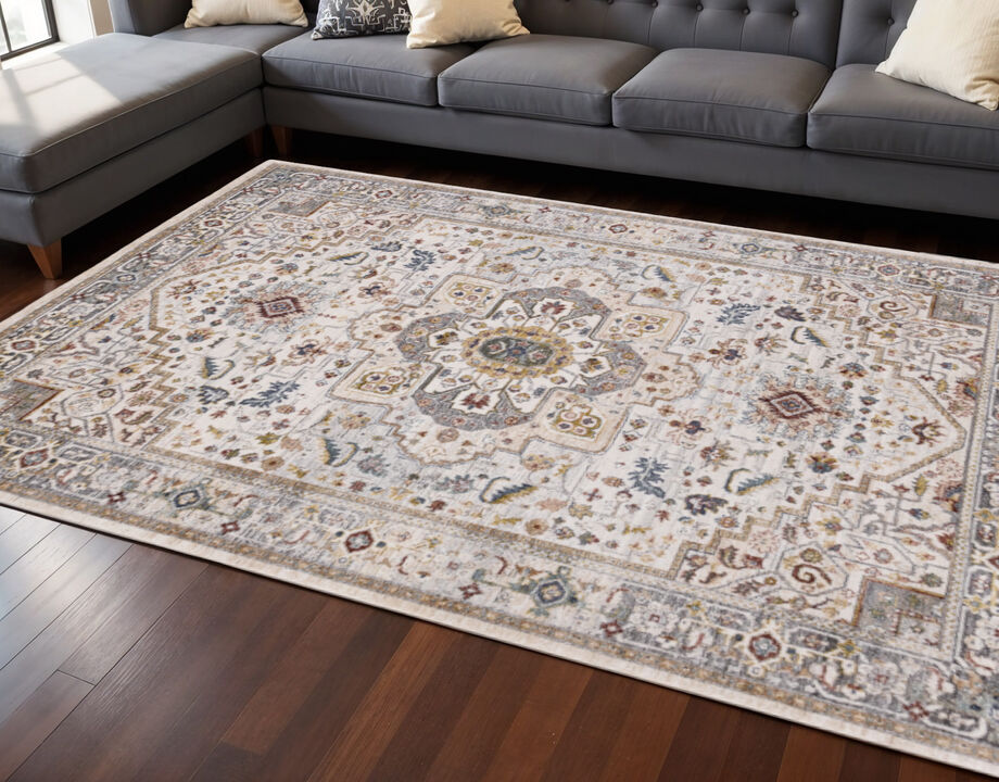 HomeRoots Medallion Area Rug