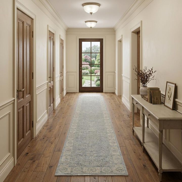 HomeRoots Floral Runner Rug