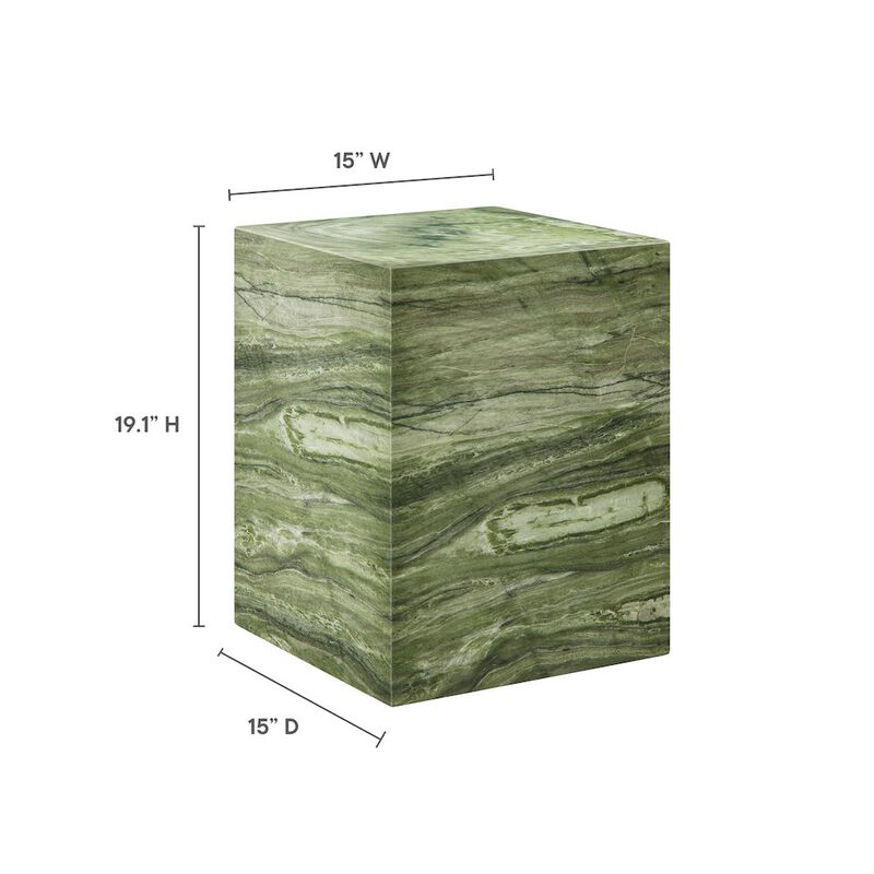 Modway Jordana Square Plinth Indoor - Outdoor Patio Concrete Side Table image number 2