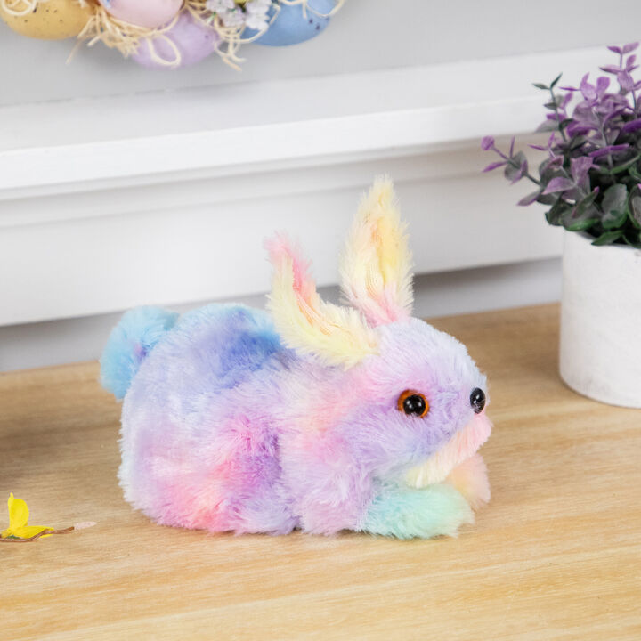 Plush Easter Bunny Tabletop Figurine - 7" - Multi-Color