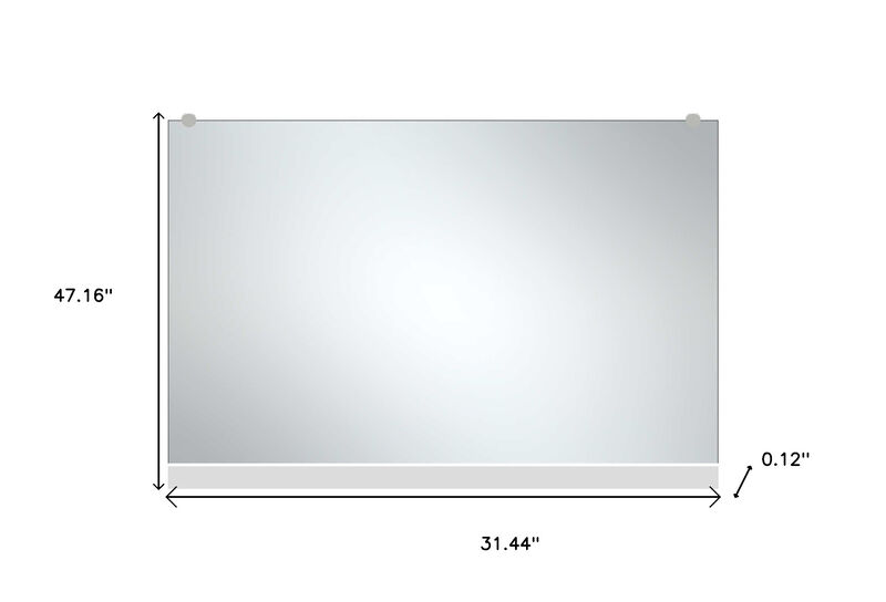 HomeRoots 47" Black Metal Leaning Framed Full Length Hanging Mirror image number 4