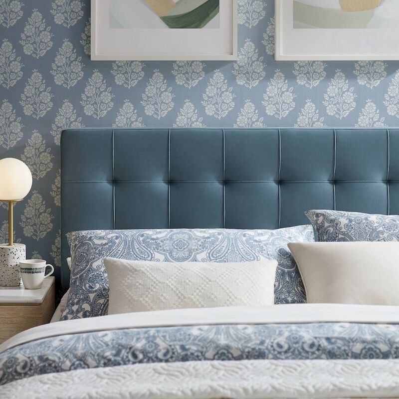 Lily Stain-Resistant Performance Velvet Full Size Headboard image number 7