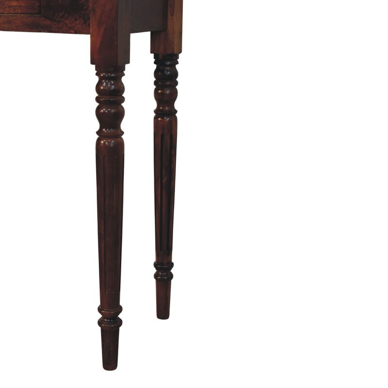 Artisan Furniture Solid Wood Heritage Turned-Leg Console Table, 2 Drawers, Brown image number 5