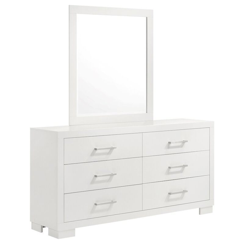 Coaster Co. of America Jessica 6-drawer Dresser with Mirror Cream White image number 0