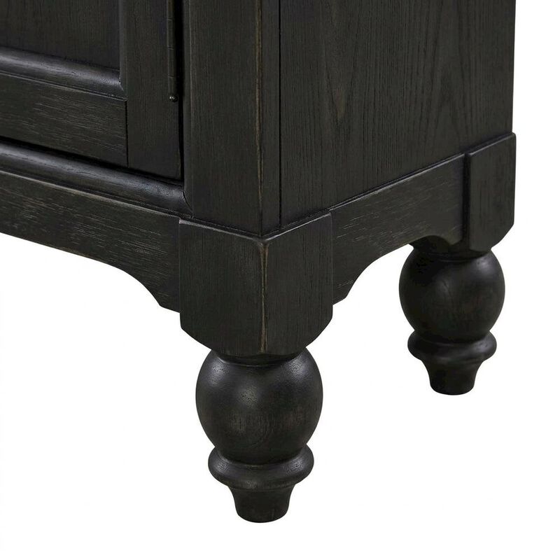 Liberty Furniture Farmhouse Hall Buffet Cabinet with Storage, Solid and Manufactured Wood, Brown image number 6
