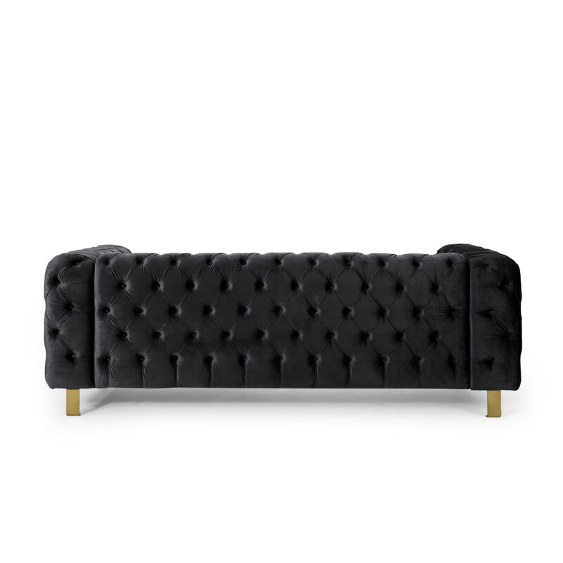 Merax 3-seat Velvet Sofa with Tufted Back and Arm