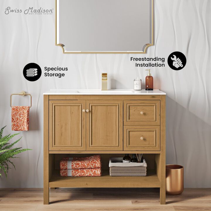 Chateau 36" Freestanding Bathroom Vanity with Sink Top