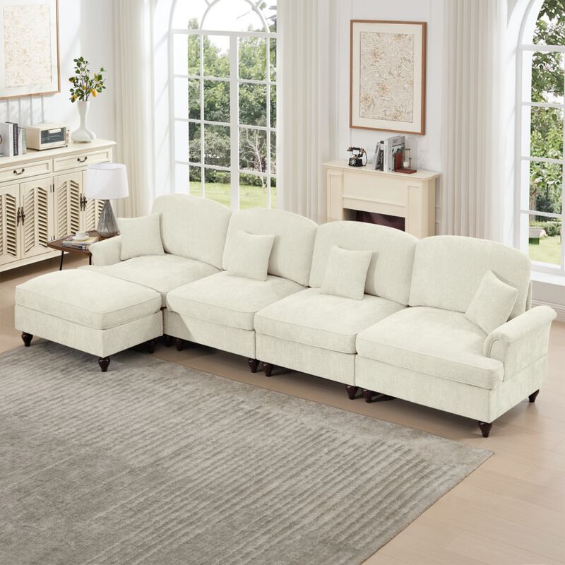 Webfur Mid-Century Modern L-Shaped Sectional Sofa image number 3