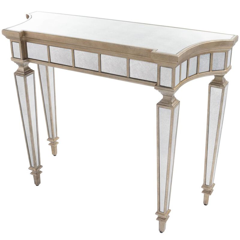 Butler Specialty Garbo Mirrored Console Table, Silver