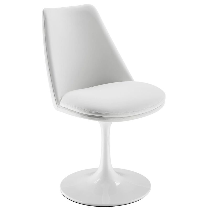 Lippa Swivel Dining Vegan Leather Side Chair image number 0