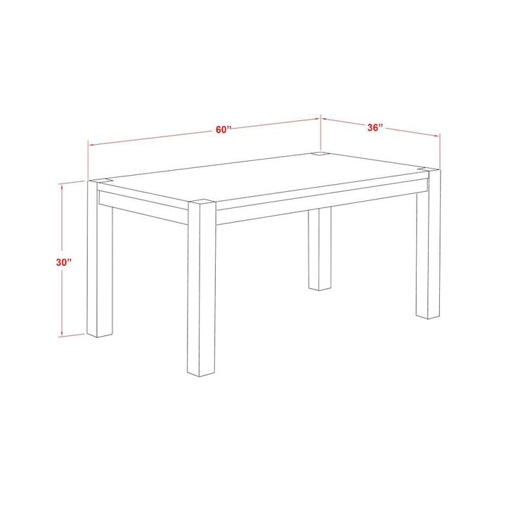 Beautiful Rectangular Table with Distressed Jacobean Color Table Top Surface and Asian Wood Dinette Table Wooden Legs
