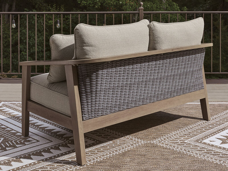 Francis Beach Outdoor Loveseat with Cushion image number 2