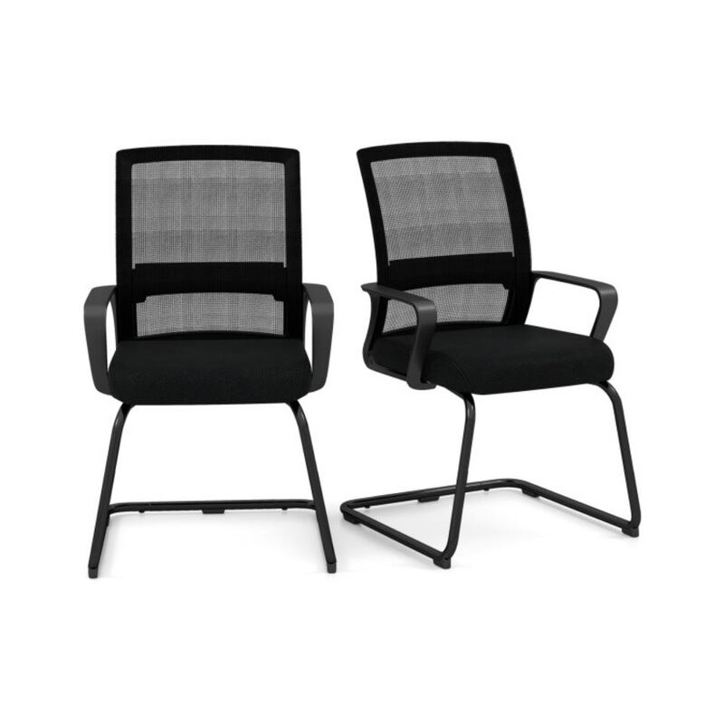 2 Piece Office Guest Chair with Lumbar Support for Waiting Room image number 0
