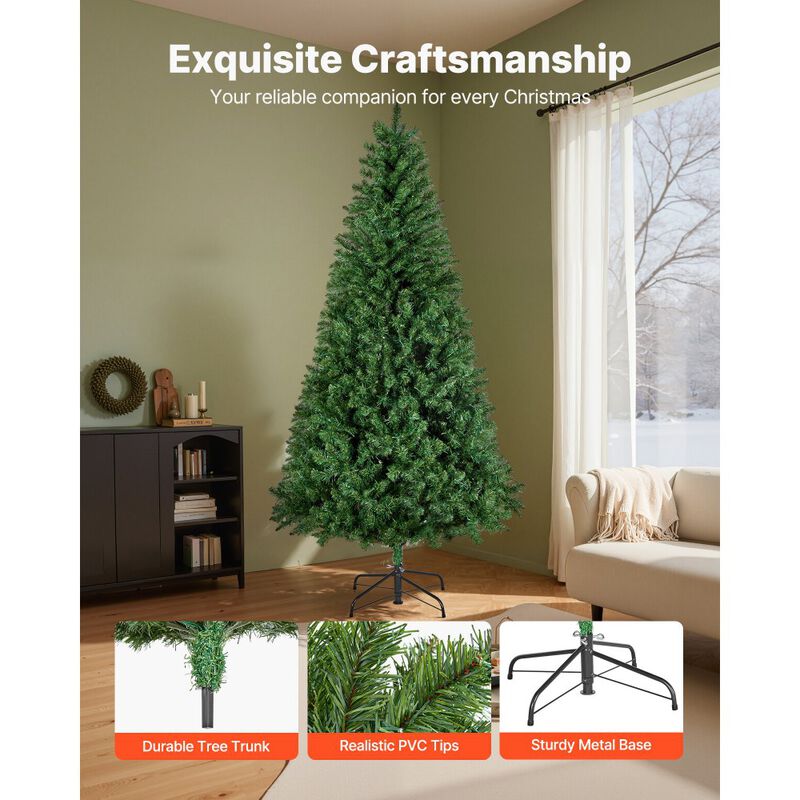 6FT Prelit Artificial Christmas Tree with 330 LED Lights and Stand image number 4