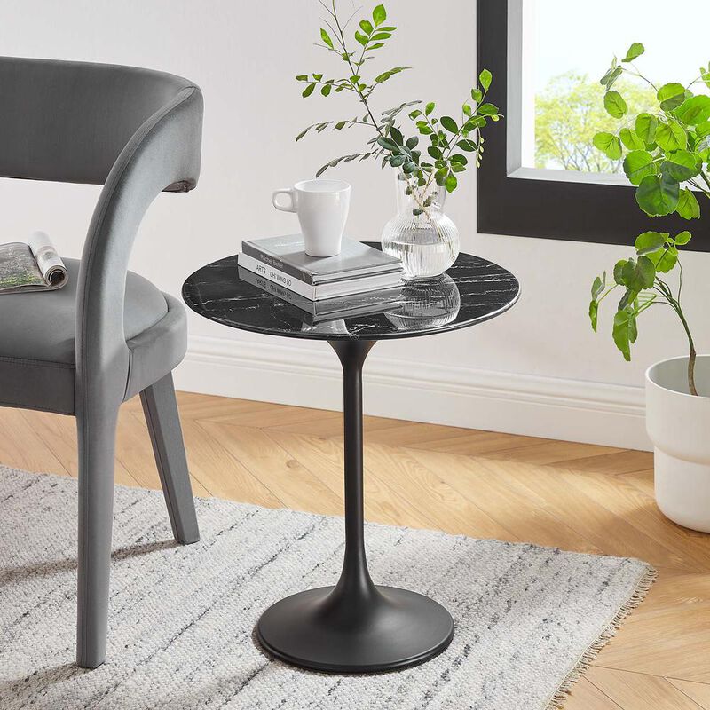 Modway Lippa 20 Round Artificial Marble Side Table