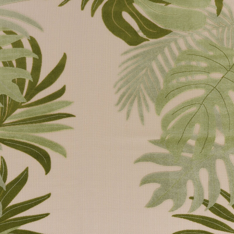 HomeRoots 8' X 11' Ivory And Green Palm Leaf Indoor Outdoor Area Rug image number 3