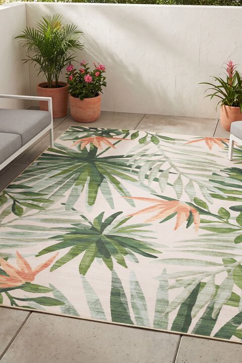 Fiji FIJ04 Beige/Green 5' x 7'2" Rug