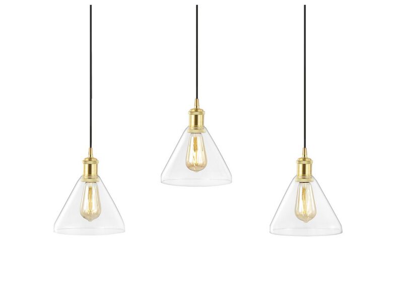 Kiawah 3-Light Metal/Glass Contemporary Modern LED Pendant