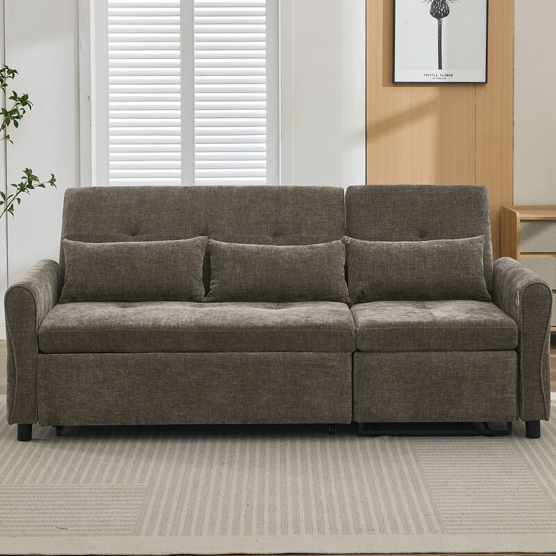 Merax hree-seater Sofa with a Sofa Bed and a Reversible Recliner Sofa