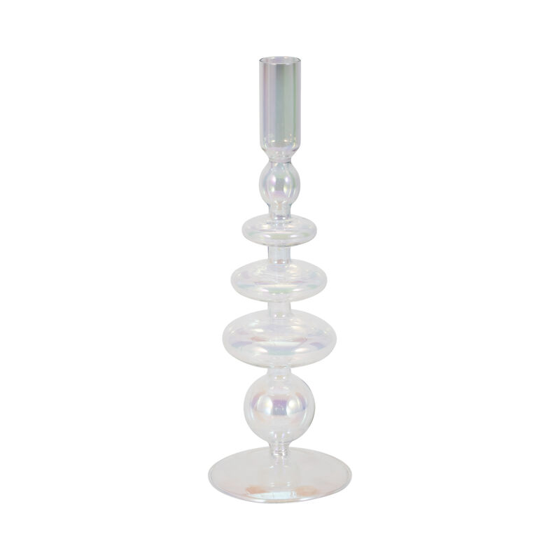 11" Vintage Glass Candle Holder